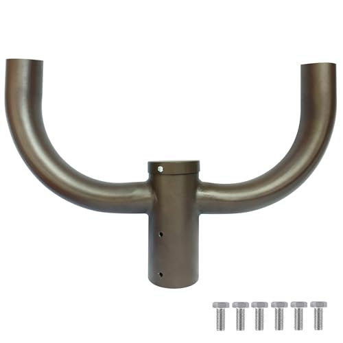 Ifvbey NJZJT-2 Bull Horn Mount Bracket Use For Parking Lot Light, 2 3/8 Inch Bullhorn Tenon Adapter Round Pole For Outdoor Led Shoebox Area Light… cover