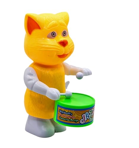 Image of SSKR Cute Drummer Toy with Drumming and Dancing Action Musical Rattle Toys for Kids | Key-Operated Baby Rattle Toy Set for Infants