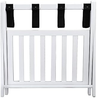 Casual Home Shelf-White Luggage Rack, 26.75" Wide