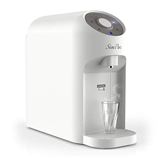 SimPure Y5 Instant Hot Reverse Osmosis Water Filtration System - 4 Stage Countertop RO Water Filter - Bottleless Water Dispenser with 4 Temperature Settings - 5:1 Drain Ratio (Installation Free)
