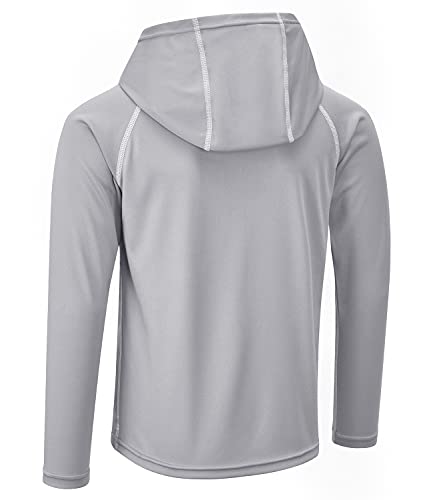 Image of Youth UPF50+ Sun Shirts Rashguard Quick Dry Long Sleeve Hoodies T-shirts for Workout Thumbholes