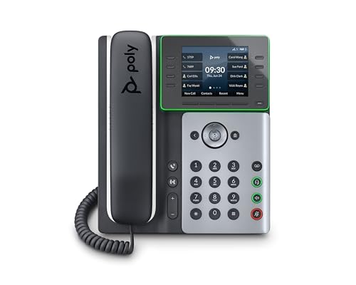 Poly Edge E320 IP Phone - Corded - Corded/Cordless - Bluetooth - Desktop, Wall Mountable - VoIP - 2 x Network (RJ-45) - PoE Ports