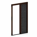Zanzariera Plissettata Porta Finestra 120x240 cm diversi colori (Marrone)