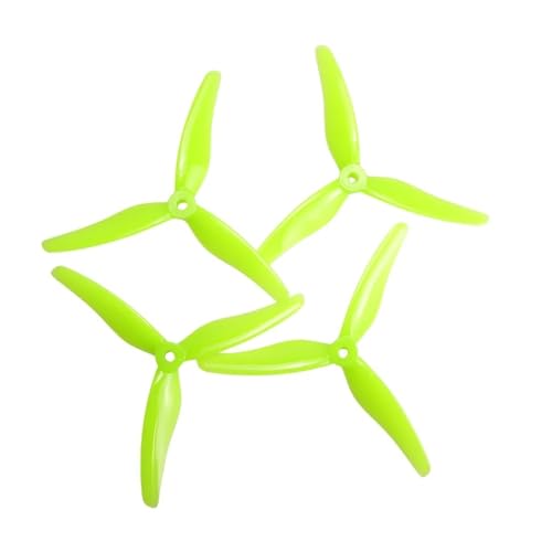 Hélice 5 pouces 51433 tripale jaune pour moteurs 2206 et 2306 FPV racing