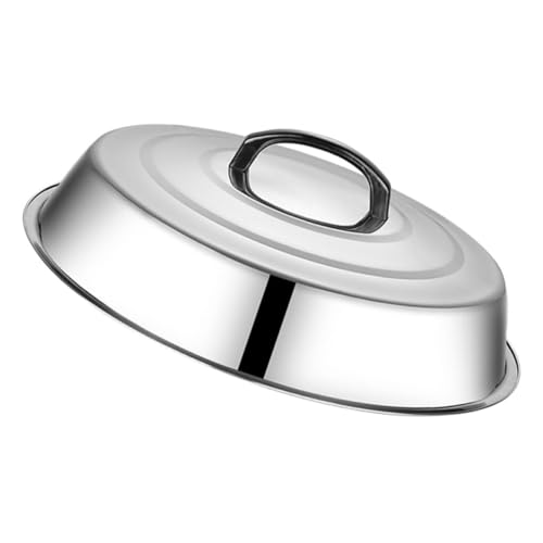 JOINPAYA Tapa de barbacoa Cubrir hogar atender profesional bife cubierta de bistec casero cubierta de microondas para vaso de comida domo de comida Acero inoxidable Silver