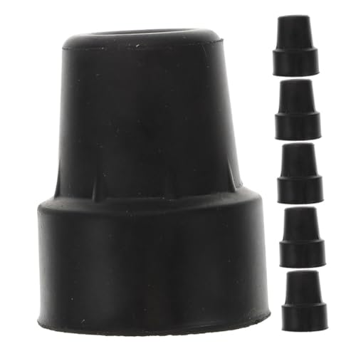 Beavorty 6個 高齢者用松葉杖用滑り止めマット 松葉杖クッション 松葉杖パッド 松葉杖の詰め物 松葉杖アクセ??サリー 杖のヒント 滑り止め松葉杖の足先 松葉杖のパッド ゴム Black