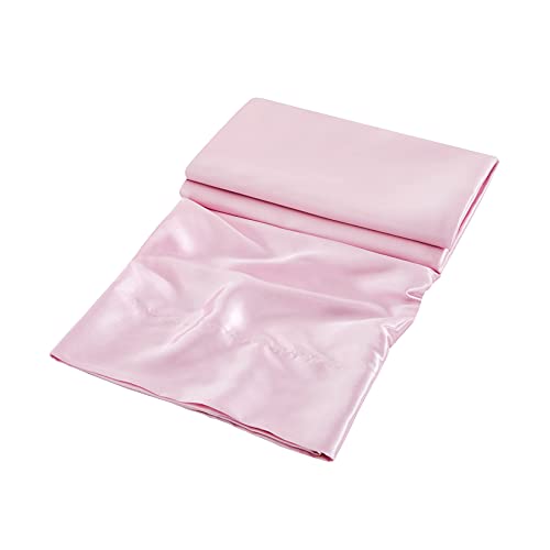 Satin Flat Sheet Only, Queen Flat Sheet, 1 - Piece Pink Top Sheet, Extra Soft Silk Flat Bed Sheets Sold Separately Queen - Pink #TOP2