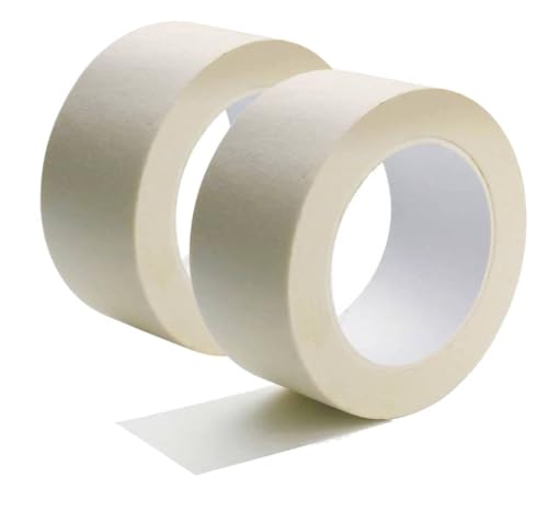 MOMENT 2 Roll Masking Tape 2 Inch x 20 Yards General Purpose Easy to Remove Strong Adhesive Paper Tape for Painting Decorating DIY Home Office School Arts DIY Crafts etc 2 Pack Off White