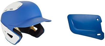 Bundle of Mizuno B6 Adult Baseball Batting Helmet, Royal-White, Large/X-Large + Mizuno Batters Face Protector, Royal, Right Hand Batter