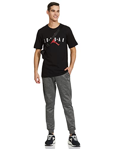 Jordan Air Black/White/Red Wordmark Short Sleeve T-Shirt - M4