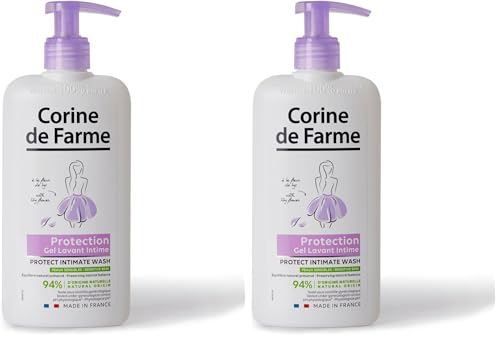 Corine de Farme - Gel Intimo Protect 250ml Mujer - Higiene Íntima - Hipoalergénico y Sin Sulfatos con Flor de Lis - Testado bajo Control Farmacéutico, Dermatológico y Ginecológico - Pieles Sensibles