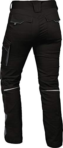 Foto von Leibwächter Damen Arbeitshose Flex-Line Schwarz, Gr. 38 – Robuste Workwear mit Stretch – Sicherheitshose für Frauen – strapazierfähige Berufsbekleidung für Handwerk