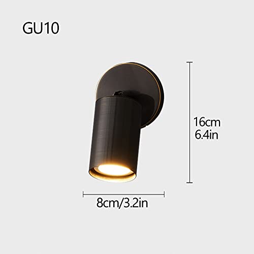 Applique Murale Liseuse en Métal Noir Orientable pour Tête de Lit