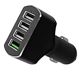 Premium, se mariera parfaitement avec l'intérieur de votre voiture - 4 ports USB : 3 x USB 2.4A (32W) + 1 x USB QC 3.0 (18W)