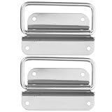 TOKIDNY 2 Stück Teiliges Edelstahl Klappgriff Faltbare Schwere Metallgriffe für Kisten Werkzeugkisten Schränke Platzsparend Rostfrei Einfache Montage Moderner Industrie look