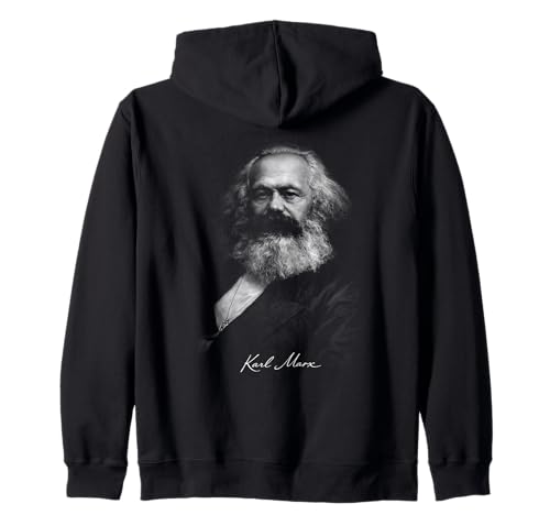 Karl Marx Portrait Socialisme Théorie Politique Icône Sweat à Capuche