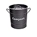 Produktbild Harbour Housewares Industrie Compost Bin - Vintage Style Stahl Küche Storage Bucket - Removable Inner - Schwarz