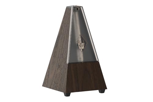 Wittner Metronome Taktell Forme Pyramide Système Maelzel Série 800K - Sans cloche - Avec couvercle en plexiglas - Mécanique à remonter - Pas de piles...