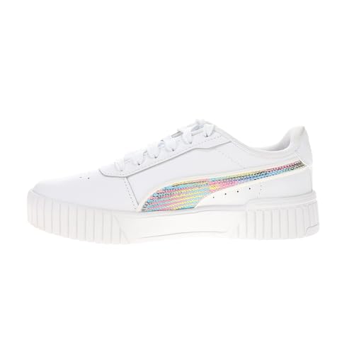 PUMA Kids Girls Carina 2.0 Sequins Lace Up Sneakers Shoes Casual - White - Size 4 M3