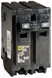 Square D HOM260 Plug-In Circuit Breaker, 60 Amp, 2-Pole