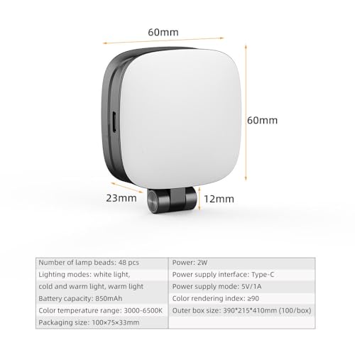 Image of Magnetic Selfie Light Compatible with iPhone Magsafe, 360 LED Selfie Ring Fill Light with Sticky Ring for Selfies, Photography, Zoom Calls and Video Conferencing (Black)