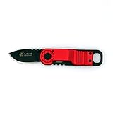 Folding Pocket Knife 1072 Stainless Steel with Clip and Bottle Opener for Outdoor,Hiking,Camping