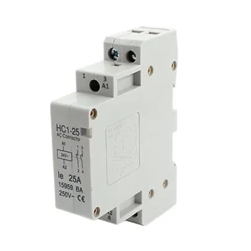 Contacteur AC 24V 25A bipolaire pour automatisme et tableau modulaire