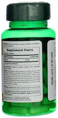 Miniatura 9 de De la Naturaleza Bounty máxima fuerza Melatonina 10mg cápsulas 60-Count 4unidades