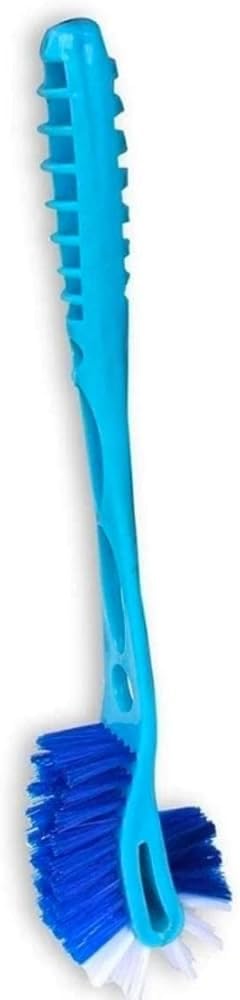 Curved Long Handle Cleaning Brush – Sturdy Bristles for Scrubbing Stubborn Stains, Perfect for Inner Rim, Bathroom & Kitchen Use, Durable & Ergonomic Design 4.2 X 2.8 X 18.5-image-1
