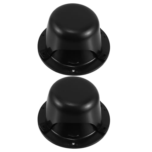 GRIRIW 2pcs Black Plastic RV Roof Vent Caps Screws Motorhome Roof Vents Cover for Trailer Sewer and Toilet Plumbing for Camper Accessories