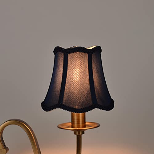 Osaladi Fabric Lamp Shade Vintage Lamp Shades Fabric Bell Lampshade Clip On Bulb Light Cover For Chandelier And Pendant Lamps #TOP7