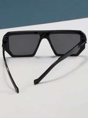Image of Pack of 2 trendy unisex black frame sunglasses for men and women