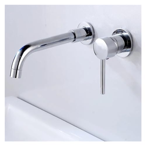 Grifo de lavabo empotrado en latón macizo negro mate para baños de lujo 6