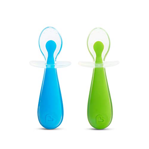 Image of Munchkin Gentle Scoop Spoons (Green & Blue)