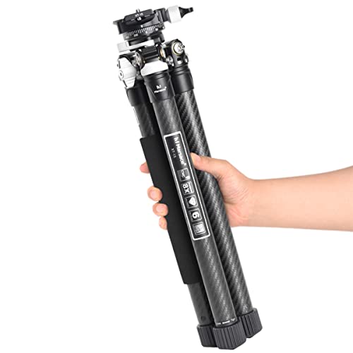 Marsace XT-15 - Trípode portátil profesional de peso pluma para videocámara réflex digital, boda, fotografía, viajes, color negro