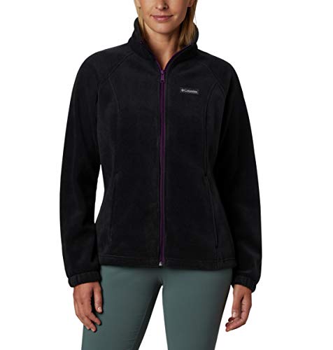 Columbia womens Benton Springs Fleece Jacket, Black/ Wild Iris, X-Small US
