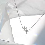 Aritkeltype:Pendels BJGCWY S925 Sterling Silber Shiny Star Zirkon Halskette Charme Frauen Hochzeitsfeier Schmuck Design Kreative Stil Accessoires