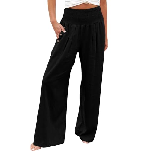 Pantalon femme ample imprimé harem avec poche et ceinture élastique confortable
