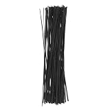 Fascette per Cavi Nere 15cm 500 Pezzi, Filo Zincato Rivestito PVC