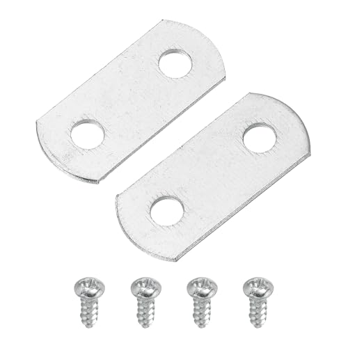 Image of uxcell 20 Pcs 0 /0 Flush Canvas Clips, Picture Framing Mirror Clips Z Shape Canvas Painting Mounting Clips with 2 Mounting Holes with Screws, Silver