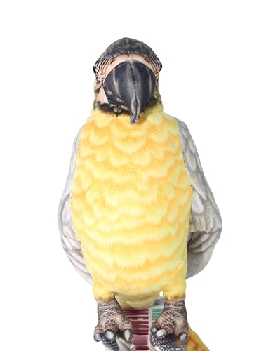 Image of Tickles Cute Parrot Soft Stuffed Plush Bird Toy for Kids Boys & Girls Birthday Gifts (Size: 30 cm Color: Yellow & Grey)