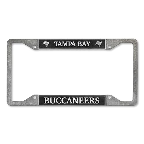 Rico Industries NFL Football Tampa Bay Buccaneers Pewter License Plate Frame 12" x 6"
