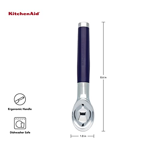 KitchenAid Colher clássica de sorvete, 21 cm, azul cobalto