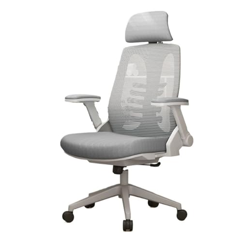 PVYGDXYI Silla de Oficina Silla ergonómica con Soporte Lumbar Silla de Oficina Cómoda Silla giratoria para computadora para estudiar en casa Asiento para Escribir (Gris)