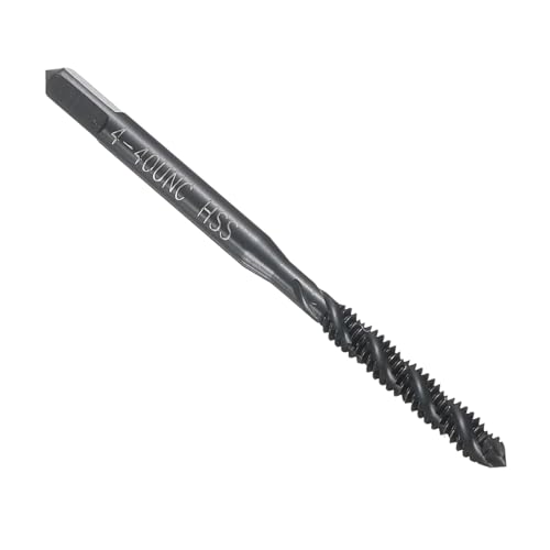 Image of sourcing map Spiral Flute Thread Taps 4-40 UNC H2 Machine Threading Tap Bit, Nitrided Coated Screw Tapping Repair Tool, M2 High-Speed Steel (HSS6542)