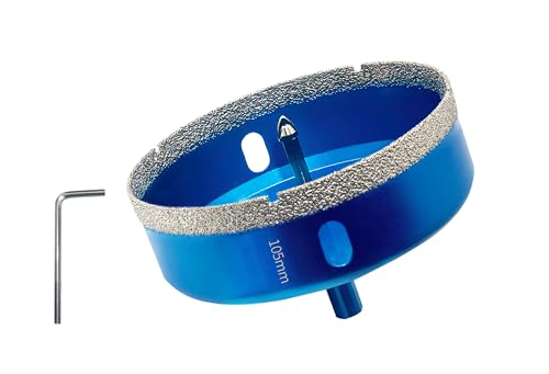 Teronbeta Scie Cloche Diamantée 105mm avec Foret Guidage de Centrage, Professionnelle...