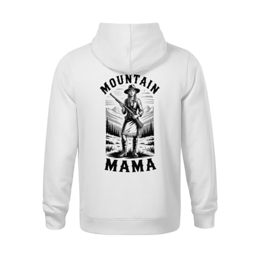 Kids Retro Mountain Mama Boys Girls Lightweight Kangaroo Pocket Fleece Hoodies3