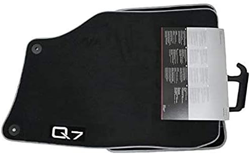 AUDI 4L1 061 275 PA MNO Textile Foot Mats Premium Front Soul Black/Silver Grey with Silver Lettering