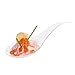 Tear Drop Tasting Spoons - 50 Count Disposable Clear Plastic Appetizer Spoons - Ideal for Appetizers, Desserts, Dips, Sauces and More