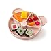 Wooden Teether ベビー食器 離乳食プレート 吸盤付き お皿 ぴったり吸着 吸盤付きプレート シリコン くっつく ひっくり返らない 赤ちゃん 滑り止め 幼児 子供 食事 ワンプレート皿 プレゼント 電子レンジ 食洗器対応 高温消毒 出産祝い